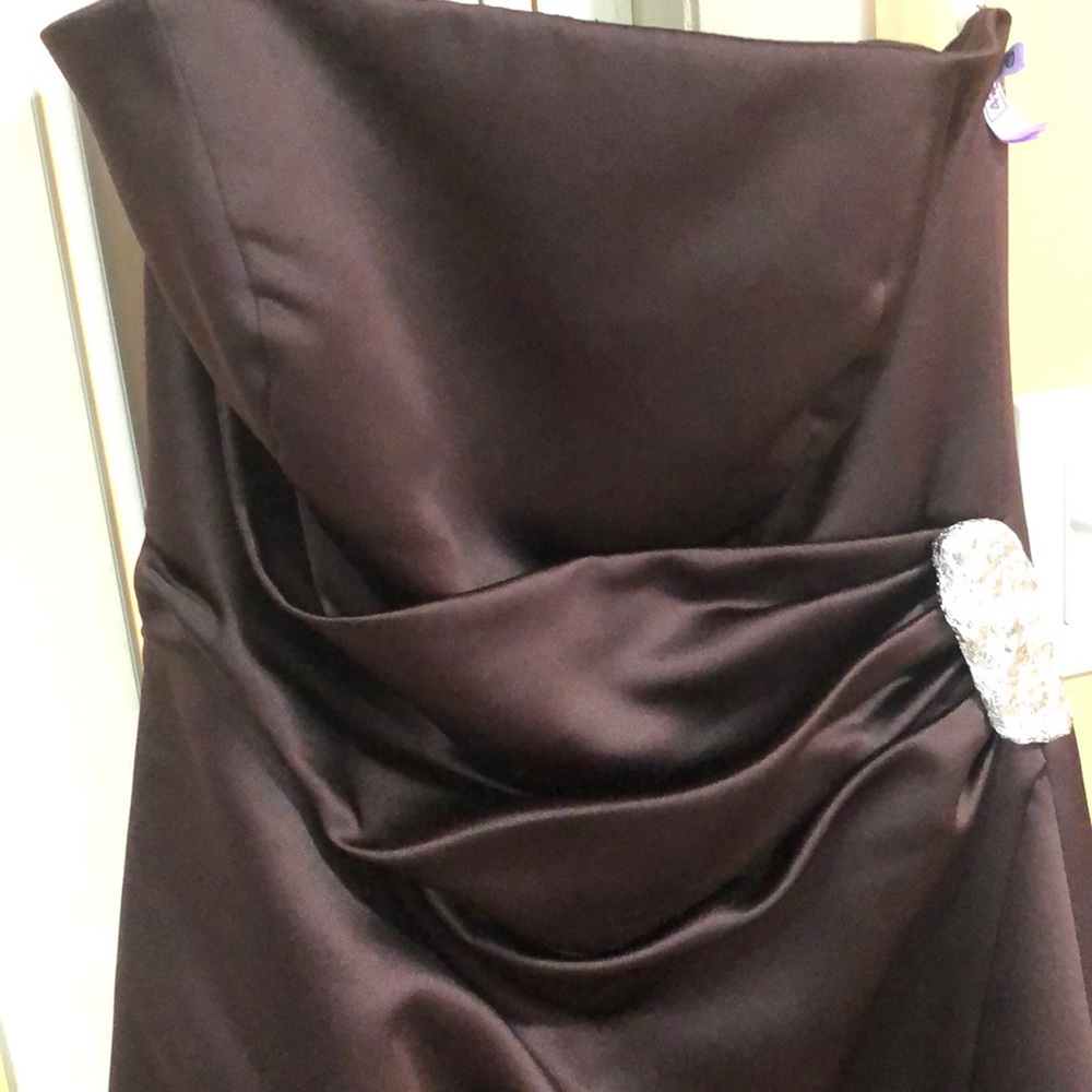 Dark brown bridesmaid dress size 4